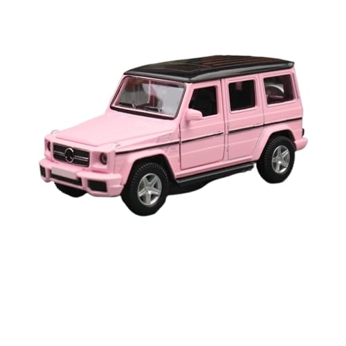 1 36 Für Mercedes-Benz G-Klasse G63 Spielzeugauto Modell SUV Sport Diecast Miniatur Spielzeugauto Mit Pull Back Druckgussmodelle Motorfahrzeuge(Rosa) von DUEVEL