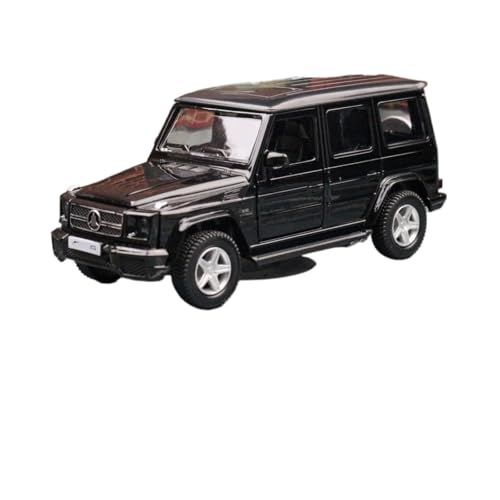 1 36 Für Mercedes-Benz G-Klasse G63 Spielzeugauto Modell SUV Sport Diecast Miniatur Spielzeugauto Mit Pull Back Druckgussmodelle Motorfahrzeuge(Schwarz) von DUEVEL