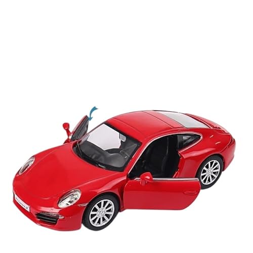 1 36 Für Porsche 911 Carrera S Sportwagen Pull Back Auto Modellautos Metalllegierung Spielzeugautos Sammlung Druckgussmodelle Motorfahrzeuge(Rot) von DUEVEL