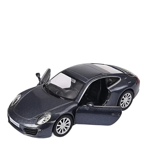 1 36 Für Porsche 911 Carrera S Sportwagen Pull Back Auto Modellautos Metalllegierung Spielzeugautos Sammlung Druckgussmodelle Motorfahrzeuge(Schwarz) von DUEVEL