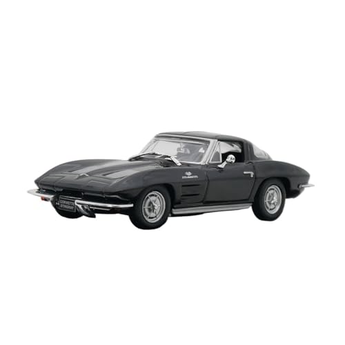 1 43 Für Chevrolet Corvette Stingray Schwarz 1963 Auto Modell Kit Metall Spielzeug Auto Maßstab Fahrzeug Sammlung Druckgussmodelle Motorfahrzeuge von DUEVEL