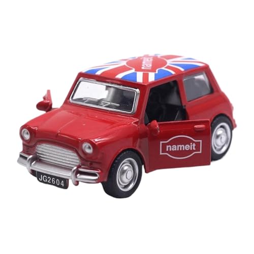 1 43 Für Legierung BMW Mini Modell Türöffnung Power Car Modell Kuchen Dekoration Spielzeug Druckgussmodelle Motorfahrzeuge(Rot) von DUEVEL
