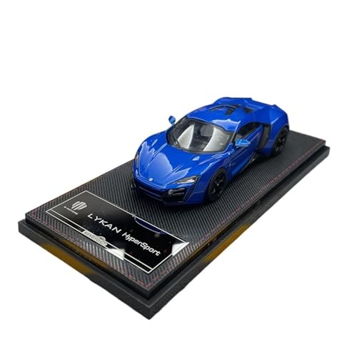 1 43 Für Lykan Mini Racers Fahrzeuge Metall Fahrzeug Statische Ornament Sammlung Geschenk Display Druckgussmodelle Motorfahrzeuge(Blau) von DUEVEL