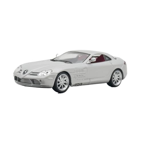 1 43 Für Mercedes-Benz SLR McLAREN 2004 Silber Coupe Auto Modell Kit Metall Spielzeug Auto Maßstab Druckgussmodelle Motorfahrzeuge von DUEVEL