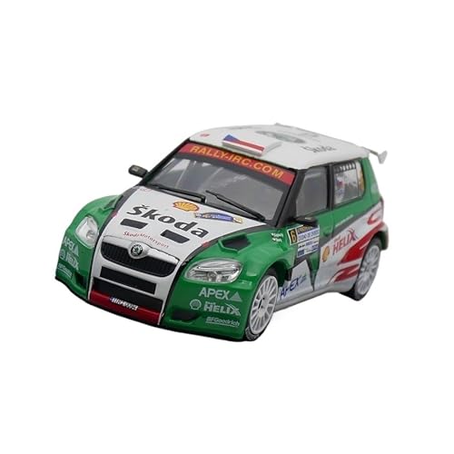 1 43 Für Skoda Fabia S2000 WRC 2009 Kristalline Rallye Legierung Auto Modell Kit Kinder Spielzeug Druckgussmodelle Motorfahrzeuge von DUEVEL
