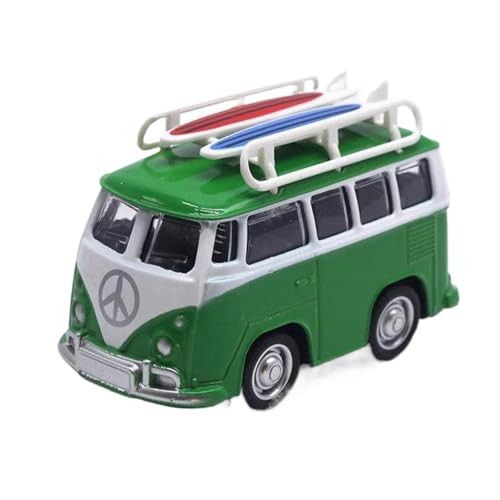 1 43 Für Volkswagen-Cartoon-Reisebusmodelle Aus Legierung Kuchendekorationsspielzeug Druckgussmodelle Motorfahrzeuge(Grün) von DUEVEL
