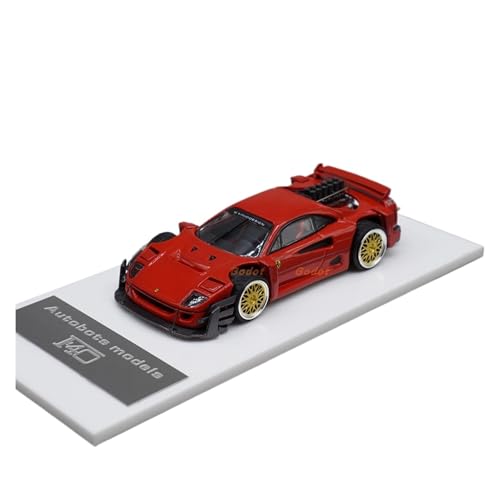 1 64 Für Diecast Alloy Ferrari F40 Yasid Supercar Spielzeugautos Modell Klassiker Nostalgie Souvenir Statische Anzeige Druckgussmodelle Motorfahrzeuge(Rot) von DUEVEL