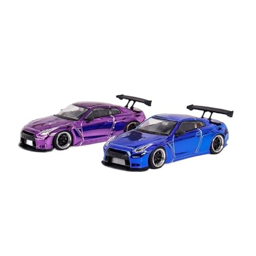 1 64 Für Diecast Alloy Nissan GT-R R35 DOT Toys Sports Cars Classics Adult Collection Statische Anzeige Druckgussmodelle Motorfahrzeuge(Blau) von DUEVEL
