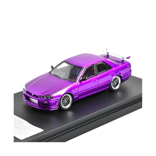 1 64 Für GTR ER34 25GT-t Diecast Modell Auto Erwachsenen Sammlung Spielzeug Tisch Dekoration Druckgussmodelle Motorfahrzeuge(Purple) von DUEVEL