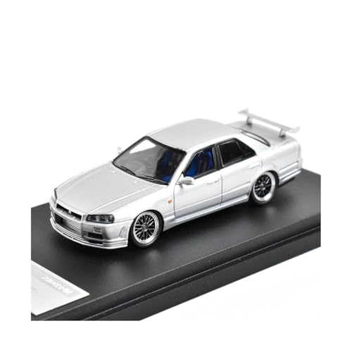 1 64 Für GTR ER34 25GT-t Diecast Modell Auto Erwachsenen Sammlung Spielzeug Tisch Dekoration Druckgussmodelle Motorfahrzeuge(White) von DUEVEL