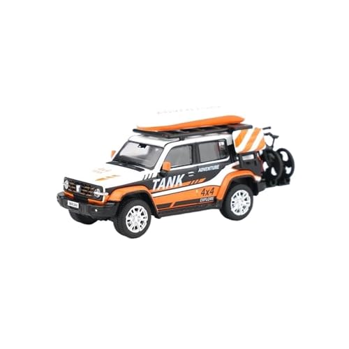 1 64 Für Great Wall SUV Jeep Tank 300 Offroad-Serie Legierungs-Druckwellenmodell Für Erwachsene Sammlerstück Ausstellungsspielzeug Druckgussmodelle Motorfahrzeuge(Orange) von DUEVEL