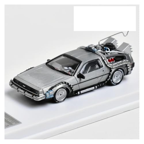 1 64 Für MJ Returning to The Future Time Diecast Model Car Classics Adult Souvenir Static Display Druckgussmodelle Motorfahrzeuge(3) von DUEVEL