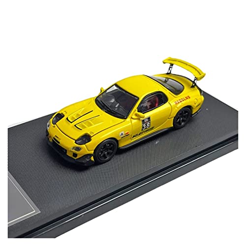 1 64 Für Mazda Rx7 Tuning Wide Body Legierung Simulation Modellauto Mode Erwachsene Sammlung Display Druckgussmodelle Motorfahrzeuge(Yellow 2) von DUEVEL