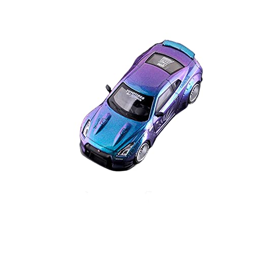 1 64 Für Nissan GTR R35 Chameleon Coating Alloy Druckguss-Modellauto-Sammlung Ornamente Display Druckgussmodelle Motorfahrzeuge(A) von DUEVEL