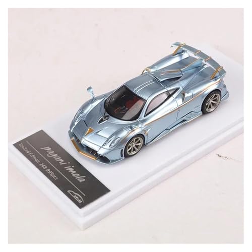 1 64 Für Pagani Imola Ice Racing Sport Metall Modell Auto Hobby Geschenk Klassische Souvenir Display Geschenk Druckgussmodelle Motorfahrzeuge(Blau) von DUEVEL