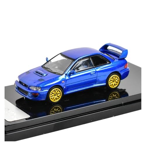 1 64 Für STI WRX 22B GC8 Diecast Modell Carstate Erwachsene Sammlung Spielzeug Dekoration Druckgussmodelle Motorfahrzeuge(Blue1) von DUEVEL