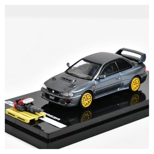 1 64 Für STI WRX 22B GC8 Diecast Modell Carstate Erwachsene Sammlung Spielzeug Dekoration Druckgussmodelle Motorfahrzeuge(Gray) von DUEVEL