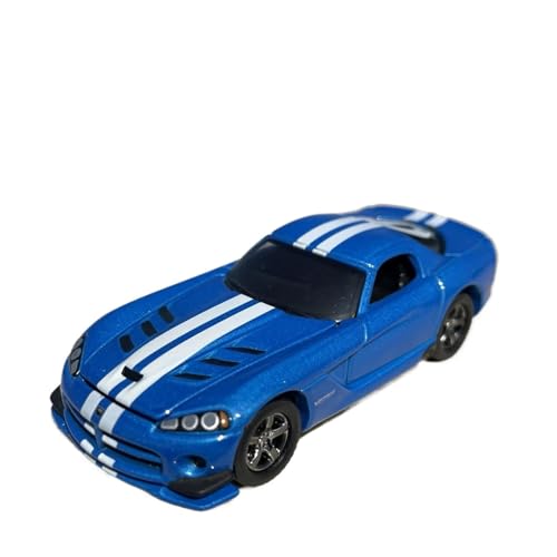 1 64 für Diecast Alloy Dodge Viper Supercar Toys Cars Classics Adult Collection Statische Anzeige Druckgussmodelle Motorfahrzeuge(Blau) von DUEVEL