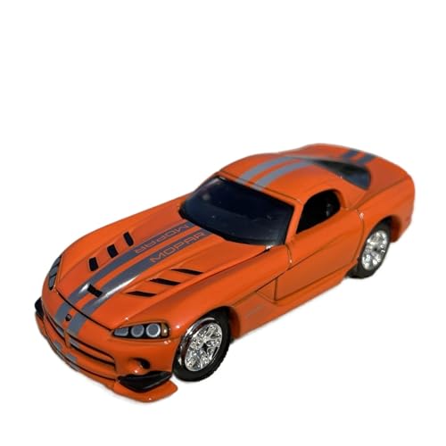 1 64 für Diecast Alloy Dodge Viper Supercar Toys Cars Classics Adult Collection Statische Anzeige Druckgussmodelle Motorfahrzeuge(Orange) von DUEVEL