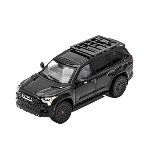 1 64 für Toyota Sequoia XK80 TRD Pro Spielzeug Autos Diecast Legierung Modell Classics Nostalgie Erwachsene Souvenir Display Druckgussmodelle Motorfahrzeuge(Schwarz) von DUEVEL