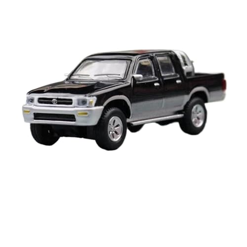 1 64 für Toyotas Hilux Legierung Pickup Auto Diecast Metall Geländewagen Modell Simulation Miniatur Spielzeug Druckgussmodelle Motorfahrzeuge(Schwarz) von DUEVEL