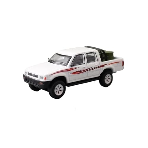 1 64 für Toyotas Hilux Legierung Pickup Auto Diecast Metall Geländewagen Modell Simulation Miniatur Spielzeug Druckgussmodelle Motorfahrzeuge(White) von DUEVEL