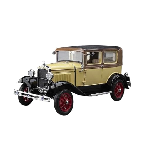 1:18 Für Ford A Vintage Car 1931 Legierung Simulation Auto Modell Metall Fahrzeug Spielzeug Sammlung Sammlerstück Ornament Druckgussmodelle Motorfahrzeuge(Yellow) von DUEVEL