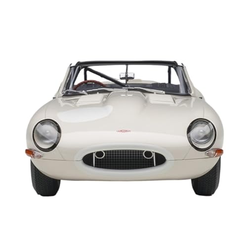1:18 Für Jaguar E-Type Cabrio Limousine Legierung Fahrzeug Modell Spielzeug Sammlung Geschenke Erwachsene Hobby Druckgussmodelle Motorfahrzeuge(White) von DUEVEL