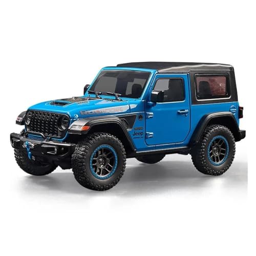 1:18 Für Jeeps Wrangler Rubicon Legierung Metall Diecast Modell Auto Sound Licht Dekoration Spielzeug Sammlung Druckgussmodelle Motorfahrzeuge(Blau) von DUEVEL