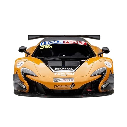 1:18 Für McLaren 650S GT3 Weiß Limousine Fahrzeug Modell Spielzeug Sammlung Geschenk Erwachsene Hobby Druckgussmodelle Motorfahrzeuge(Yellow) von DUEVEL