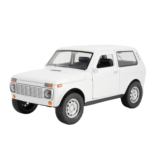 1:20 Für Lada NIVA Oldtimer-Legierung Automodell Druckguss Metallfahrzeuge Automodell Sound- Und Lichtsammlungen Druckgussmodelle Motorfahrzeuge(White) von DUEVEL