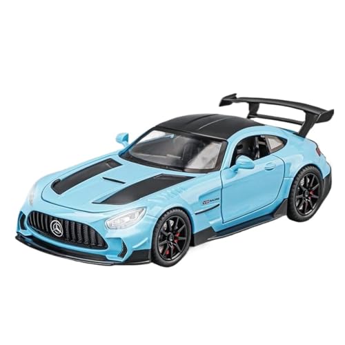 1:22 Für Benz GTR Legierung Modell Auto Spielzeug Druckguss Guss Ton Und Licht Auto Enthusiasten Fahrzeug Sammler Geschenk Druckgussmodelle Motorfahrzeuge(Blau) von DUEVEL