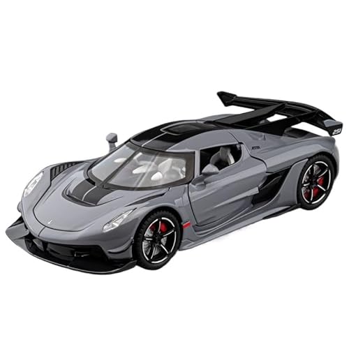 1:22 Für Skala Die Guss Metalllegierung Modell Koenigsegg Jesko Jeskers Sportwagen Spielzeugkollektion Display Dekorationen Druckgussmodelle Motorfahrzeuge(Gray) von DUEVEL