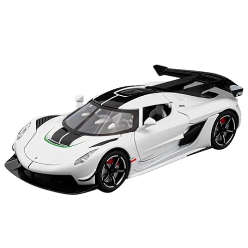 1:22 Für Skala Die Guss Metalllegierung Modell Koenigsegg Jesko Jeskers Sportwagen Spielzeugkollektion Display Dekorationen Druckgussmodelle Motorfahrzeuge(White) von DUEVEL