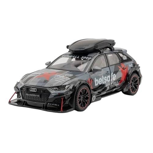 1:24 Für Audi RS6 Sport Reise Legierung Spielzeug Auto Modell Druck Druck Fahrzeug Metall Auto Dekoration Sound Licht Spielzeug Druckgussmodelle Motorfahrzeuge(Gray) von DUEVEL