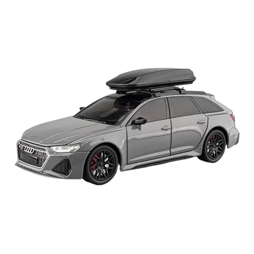 1:24 Für Audi RS6 TRAVEL Edition Diecast Metall Legierung Modell Auto Sound Licht Zurückziehen Sammlung Spielzeug Geschenke Druckgussmodelle Motorfahrzeuge(Gray) von DUEVEL