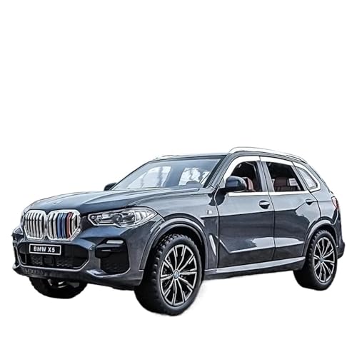 1:24 Für BMW X5 SUV Legierungsauto Druckguss Spielzeugfahrzeuge Automodell Sound Und Sammlung, Desktop-Dekoration Druckgussmodelle Motorfahrzeuge(Blau) von DUEVEL