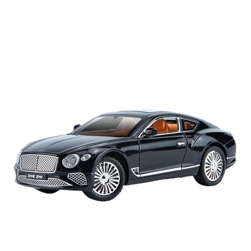1:24 Für Bentley Continental GT Simulation Diecast Metall Legierung Modell Auto Sound Licht Zurückziehen Sammlung Geschenke Druckgussmodelle Motorfahrzeuge(Schwarz) von DUEVEL