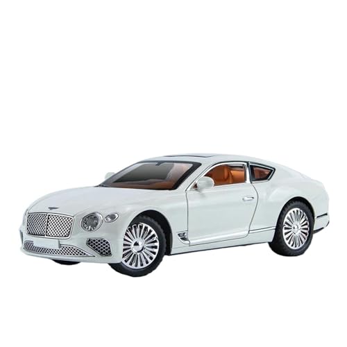 1:24 Für Bentley Continental GT Simulation Diecast Metall Legierung Modell Auto Sound Licht Zurückziehen Sammlung Geschenke Druckgussmodelle Motorfahrzeuge(White) von DUEVEL