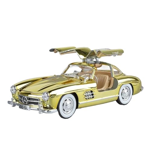 1:24 Für Benz 300SL Galvanisierte Version Legierung Druckguss-Metallmodell Für Sammeln Von Hobby-Modellornamenten Druckgussmodelle Motorfahrzeuge(Gold) von DUEVEL