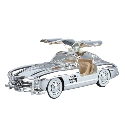 1:24 Für Benz 300SL Galvanisierte Version Legierung Druckguss-Metallmodell Für Sammeln Von Hobby-Modellornamenten Druckgussmodelle Motorfahrzeuge(White) von DUEVEL