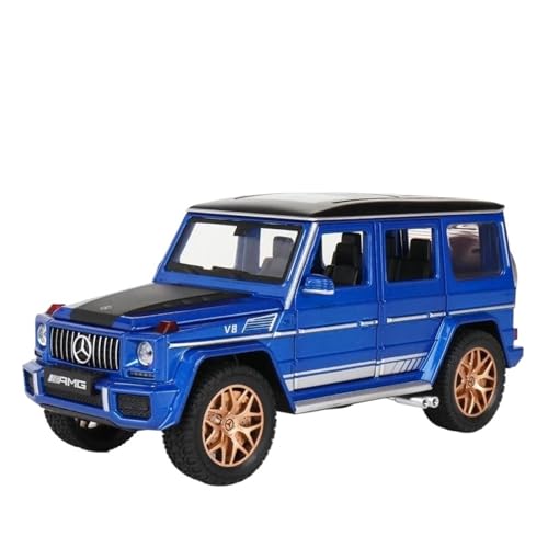 1:24 Für Benz G63 Simulation Auto Modell Zurückziehen Sound Und Licht Druckguss Metall Modell Auto Sammlung Spielzeug Geschenk Druckgussmodelle Motorfahrzeuge(Rot) von DUEVEL
