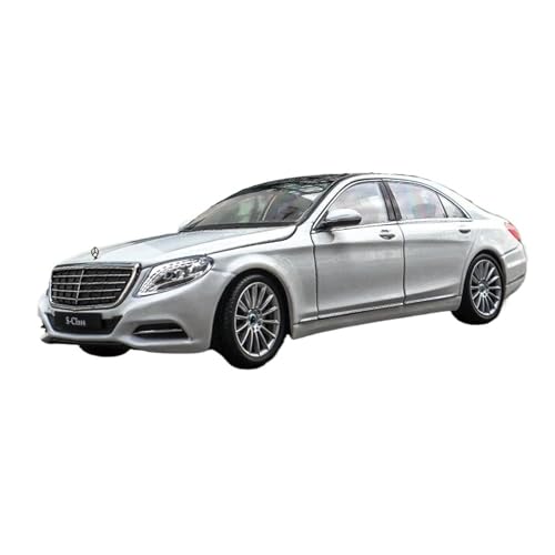 1:24 Für Benz S-KLASSE Auto Legierung Auto Modell Simulation Auto Dekoration Sammlung Geschenk Spielzeug Druckguss Modell Druckgussmodelle Motorfahrzeuge(White) von DUEVEL