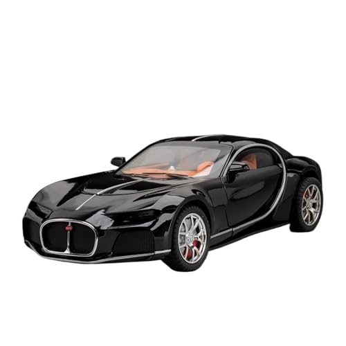 1:24 Für Bugatti Atlantic Legierung Sportwagen Modell Diecast Metall Spielzeug Fahrzeuge Sound Und Licht Zurückziehen Geschenk Druckgussmodelle Motorfahrzeuge(Schwarz) von DUEVEL