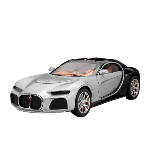 1:24 Für Bugatti Atlantic Legierung Sportwagen Modell Diecast Metall Spielzeug Fahrzeuge Sound Und Licht Zurückziehen Geschenk Druckgussmodelle Motorfahrzeuge(Silber) von DUEVEL
