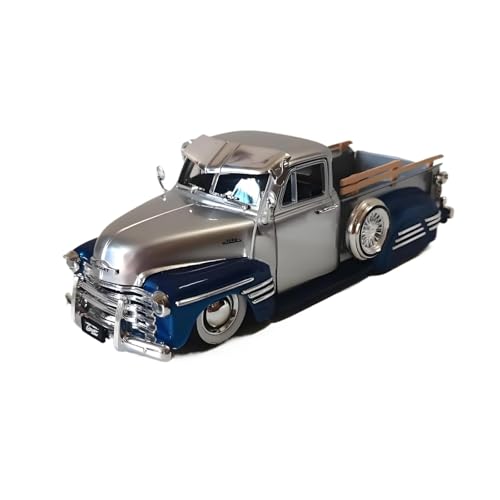 1:24 Für Chevrolet Pickup 1951 Druckguss-Metallautomodell Gedenkausgabe Klassisches Sammlerspielzeug Druckgussmodelle Motorfahrzeuge(Gray) von DUEVEL