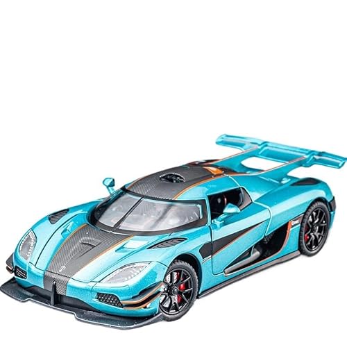 1:24 Für Koenigsegg One1-Legierungsautomodell Aus Druckgussmetall Sportwagen-Modellsammlung Ornament-Spielzeugauto Druckgussmodelle Motorfahrzeuge(Blau) von DUEVEL