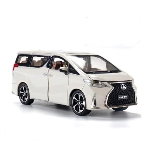 1:24 Für Lexus LM300H MPV Legierung Druckguss Modell Spielzeug Auto Pull Back Sammlung Spielzeug Fahrzeug Geschenke Druckgussmodelle Motorfahrzeuge(White) von DUEVEL
