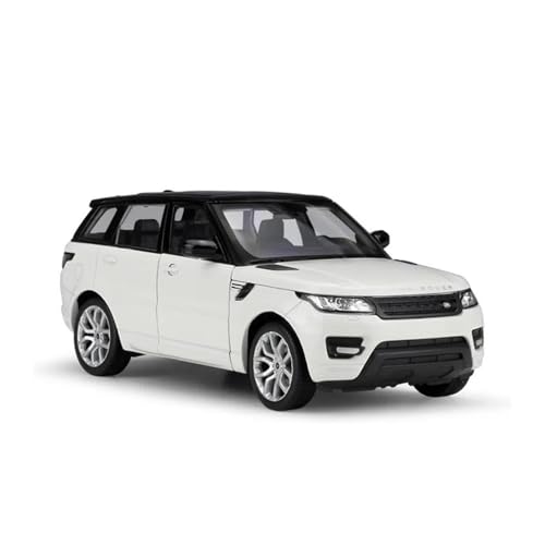 1:24 Für Maßstab Auto Spielzeug Land Rover Range Rover Sport SUV Metalllegierung Spielzeug Erwachsene Souvenir Display Druckgussmodelle Motorfahrzeuge(White) von DUEVEL
