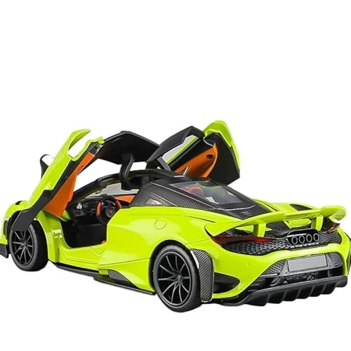 1:24 Für McLaren 765LT Legierung Sportwagen Modell Druckguss Spielzeug Fahrzeuge Metall Auto ModelCollection Druckgussmodelle Motorfahrzeuge(Grün) von DUEVEL